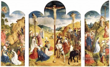 donne triptychon detailmitteltafel Ölbilder verkaufen - Calvary Triptychon Hugo van der goes